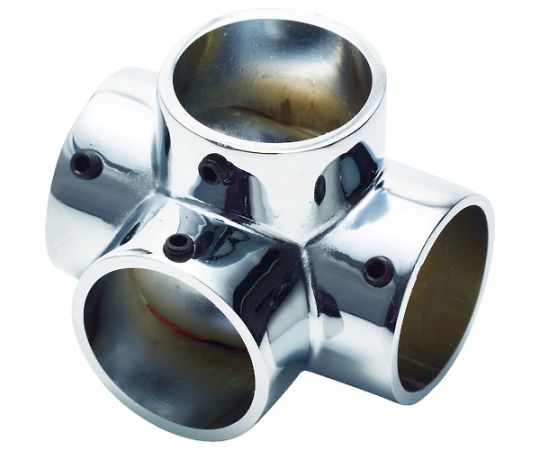 パイプ継手四方エルボ・25mm（ネジ止め付）