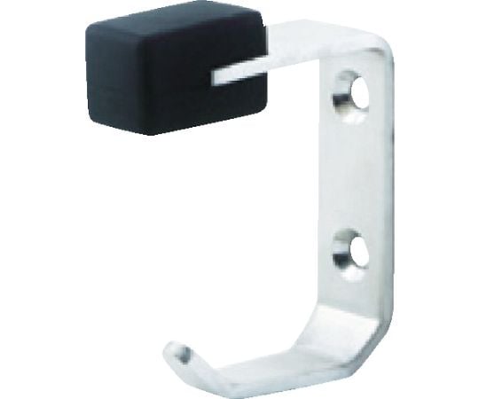 フック付ボックス戸当　50　HL　黒ゴム