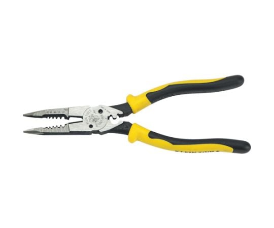 ロングノーズプライヤー　コンフォートハンドル　圧着機能付　220mm