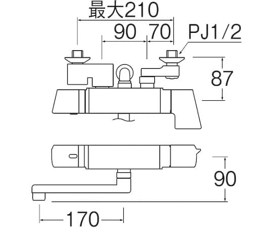 63-2072-71 サーモシャワー混合栓 寒冷地用 SK18121CTK-13 【AXEL