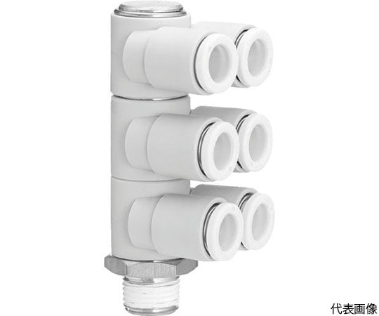 ワンタッチ管継手-トリプルブランチユニバーサルエルボ10-KQ2