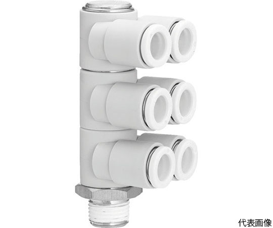 ワンタッチ管継手-トリプルブランチユニバーサルエルボ10-KQ2