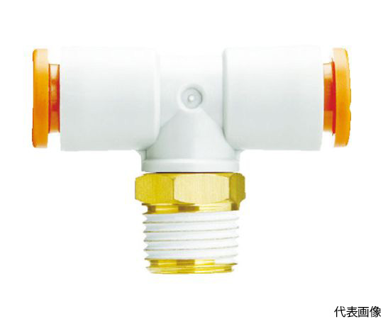 63-2184-69 ワンタッチ-両口チーズユニオン インチサイズ S KQ2T03-34AS