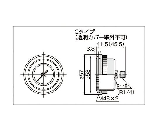 63-2190-57 圧力計 G46-10-02-L-C