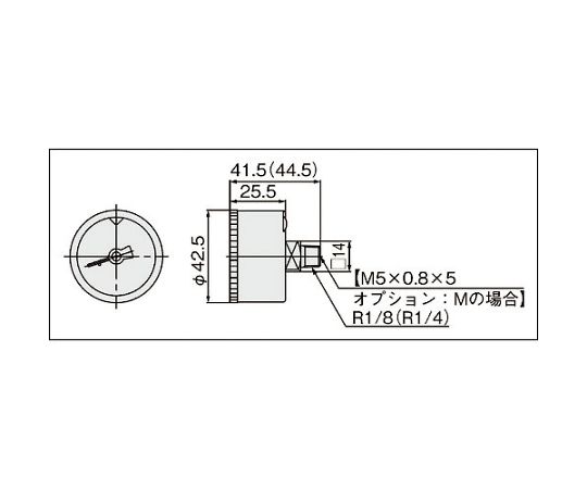 63-2190-74 圧力計 G46-2-01 【AXEL】 アズワン