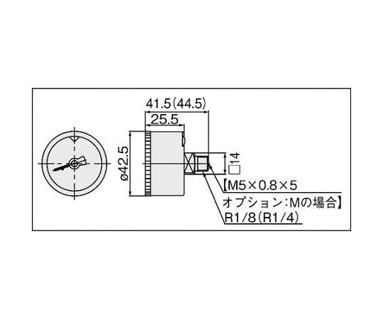 63-2191-20 圧力計 G46-7-01M 【AXEL】 アズワン