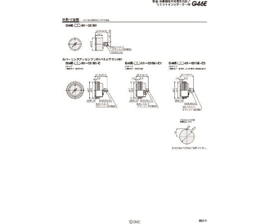 63-2191-45 圧力計 G46E-2-01-C