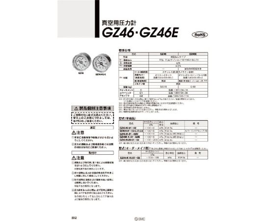 63-2192-03 圧力計 GZ46E-K-01M