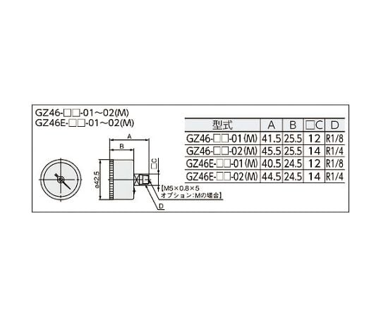 63-2192-23 圧力計 GZ46-K1K-02