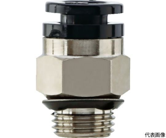 63-2197-91 帯電防止ワンタッチ管継手-ハーフユニオン KAH08-U01