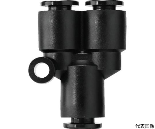 63-2198-09 帯電防止ワンタッチ管継手-ユニオンワイ KAU06-00