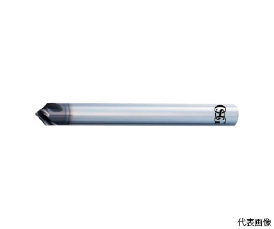 WXLコート 面取りカッタ ネガタイプ ロングシャンク 3刃 先端径2mm 大端径10mm 全長100mm 9200180