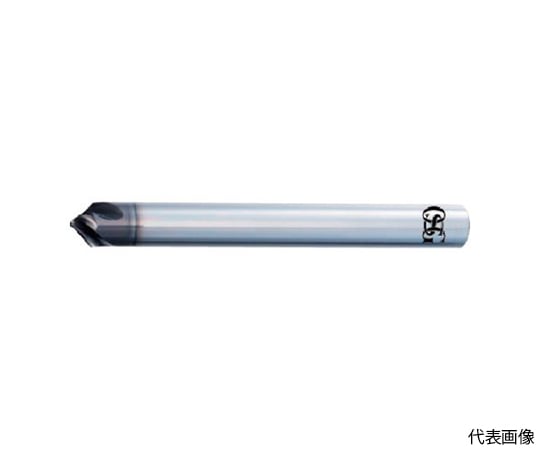 WXLコート 面取りカッタ ネガタイプ ロングシャンク 3刃 先端径2mm 大端径12mm 全長105mm 9200182