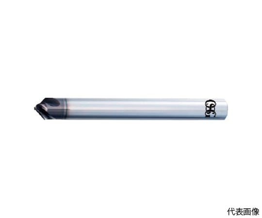 WXLコート 面取りカッタ ポジタイプ ロングシャンク 3刃 先端径1mm 大端径6mm 全長100mm 9200126