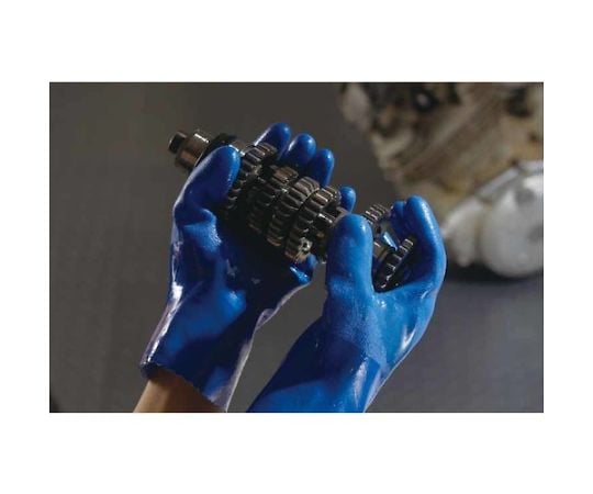 63-2256-92 PVC Oil-resistant Gloves NO650-LL5P 【AXEL GLOBAL】ASONE