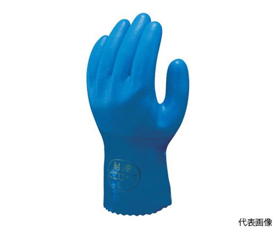 塩化ビニール手袋 耐油ビニローブ5双パック ブルー LLサイズ NO650-LL5P