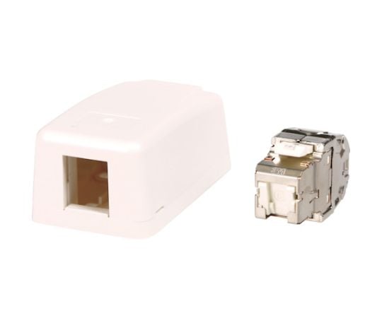 Cat6A　RJ45ジャック+露出型アウトレット（1ポート）
