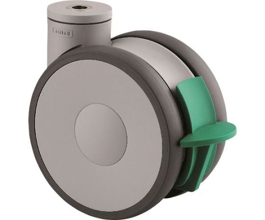 高性能旋回双輪キャスター"LINEA"（ポリウレタン車） φ100 自在式（方向ロック付）