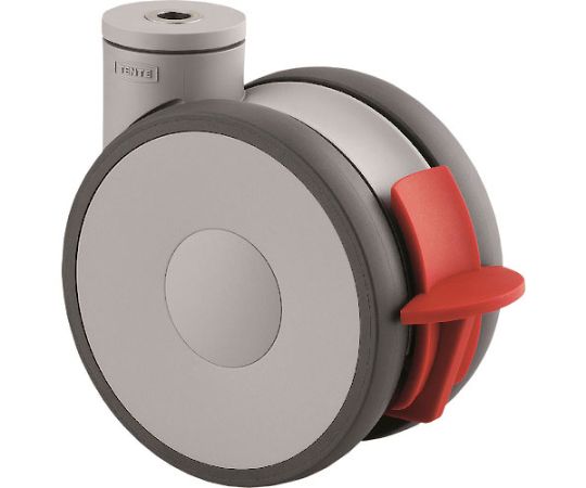 高性能旋回双輪キャスター"LINEA"（ポリウレタン車） φ125 自在式（トータルロック付）