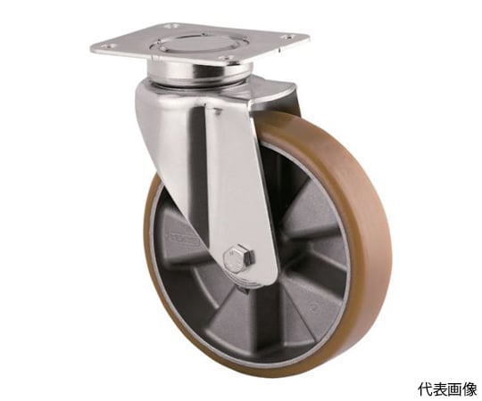 重荷重用高性能旋回キャスター"DELTA"（ウレタン車輪） φ160 自在式