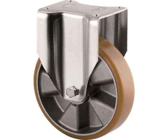 重荷重用高性能旋回キャスター"DELTA"（ウレタン車輪） φ200 固定式