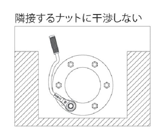 63-2282-82 弓形本管レンチ RM-24LYN 【AXEL】 アズワン