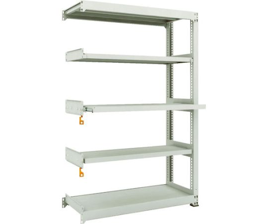 スチールラック M3型中量棚 1200X471XH1800 5段うちスライド2段 連結