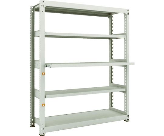 スチールラック M3型中量棚 1500X471XH1800 5段うちスライド2段 単体