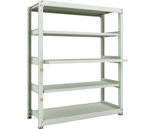 スチールラック M3型中量棚 1500X571XH1800 5段うちスライド2段 単体