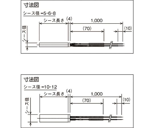 カートリッジヒーターφ5　30L　100V　45W　CH1-530