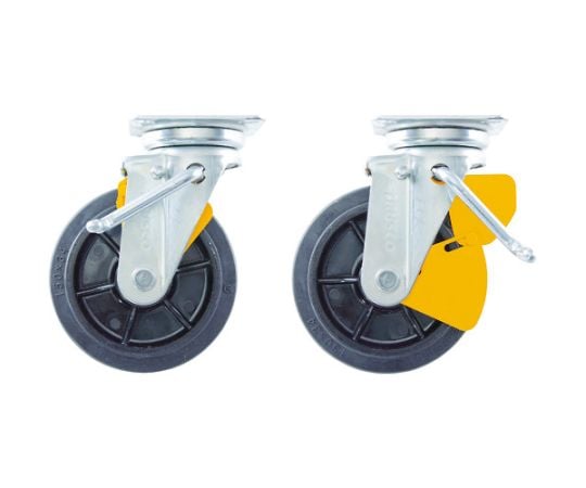 かご車用　右ブレーキサインプレート　ゴム自在車　150Φ