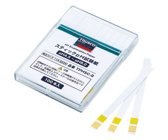 63-2309-88 スティックpH試験紙 （pH1～14）1ケース（100枚入） TPHSC