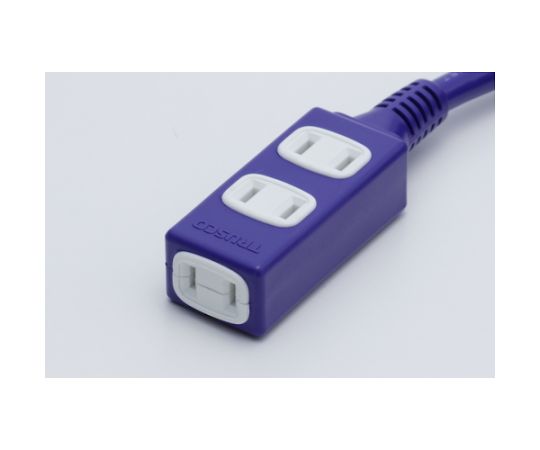 ソフトタイププラグ　3個口タップ型　10m　バイオレット　TRIS15-103-VI
