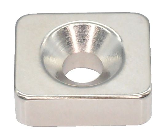 ネオジム角形磁石 皿ねじ穴付 12mm×10mm×4mm M3 1個入