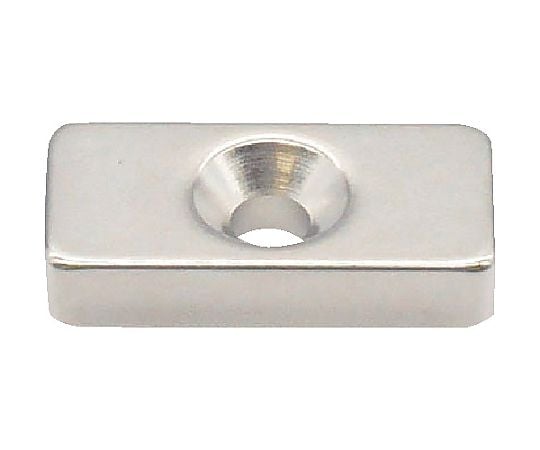ネオジム角形磁石 皿ねじ穴付 20mm×10mm×4mm M3 1個入