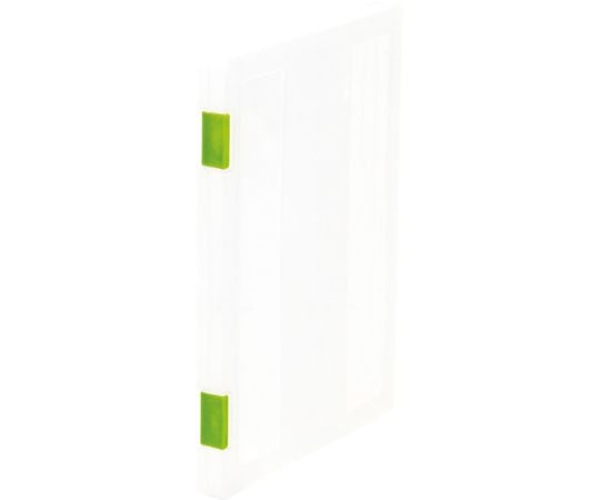 書類ケース A4 クリア（持ち手色グリーン）
