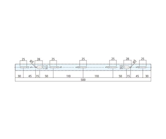 忍び返し　W型　三角　長さ500mm　TFG-500-2W