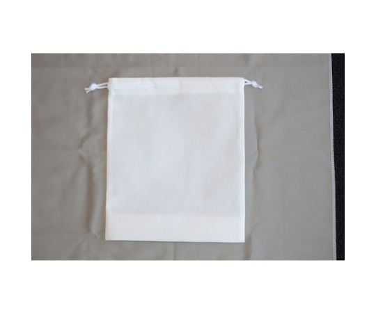不織布巾着袋　B5サイズ　マチあり　ホワイト　10枚入　HSB5-10-W