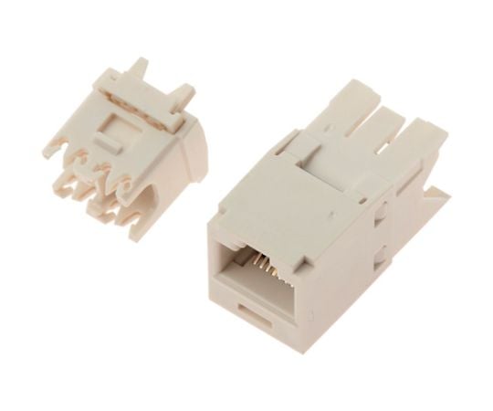 カテゴリ6モジュラージャック　オフホワイト