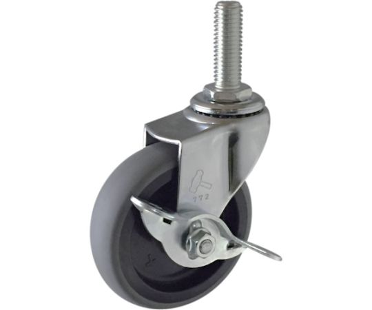 EAシリーズねじ込み　自在SP付　PPホイールエラストマー巻車　75mm