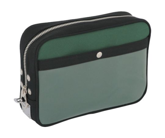 帆布メール用ポーチ（M）馬蹄錠金具付　モスグリーン