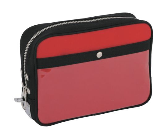 帆布メール用ポーチ（M）馬蹄錠金具付　赤