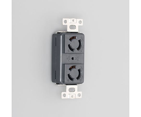 引掛複式横型埋込コンセント黒