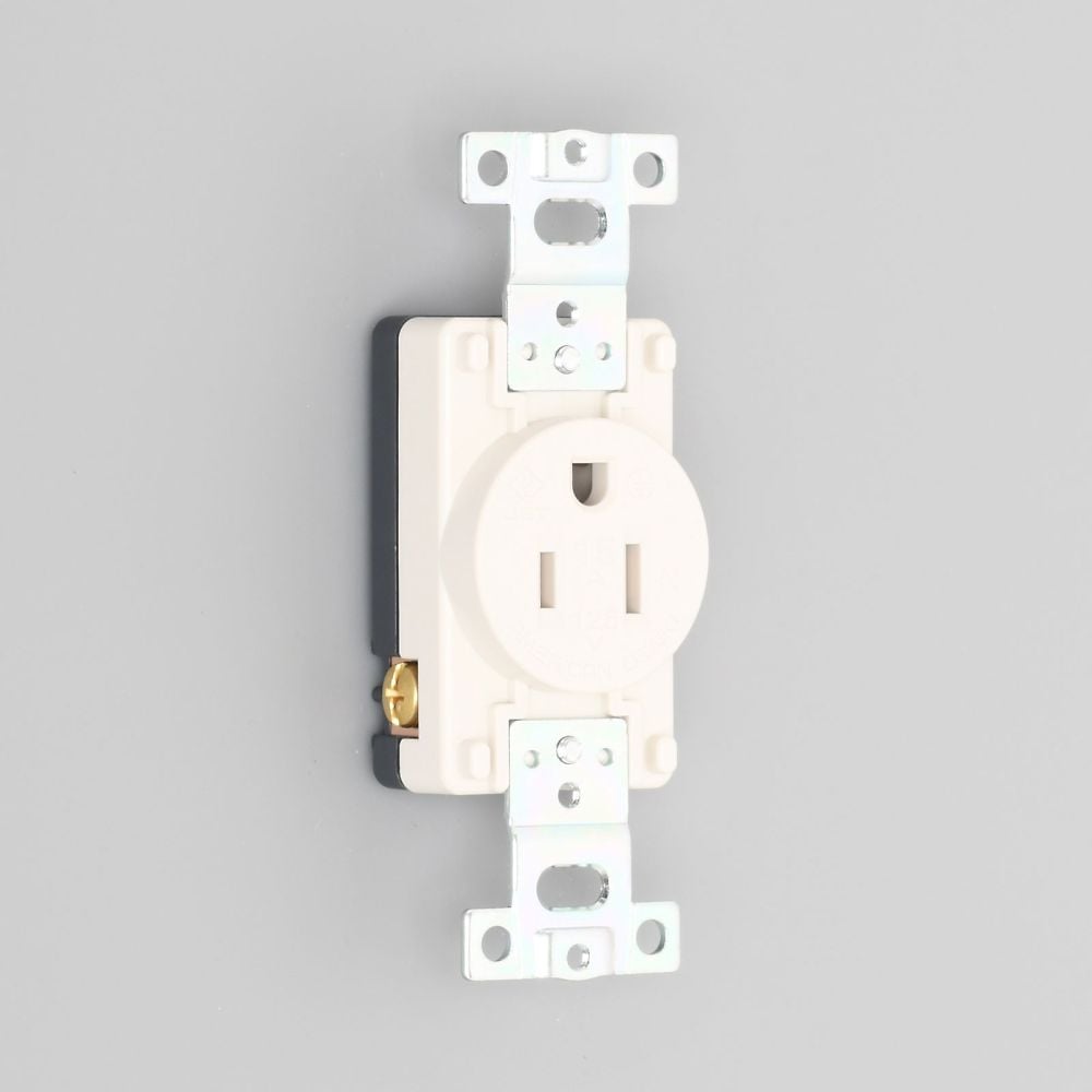 平刃形　埋込コンセント　白