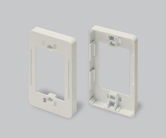 ニュー・エフモール付属品　コンセント用引出フレーム　1個用　ミルキーホワイト