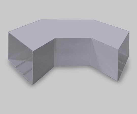 エムケーダクト付属品　平面大マガリ　6号200型　グレー