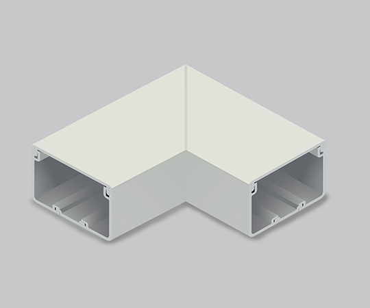 エムケーダクト付属品　平面マガリ　7号　ミルキーホワイト
