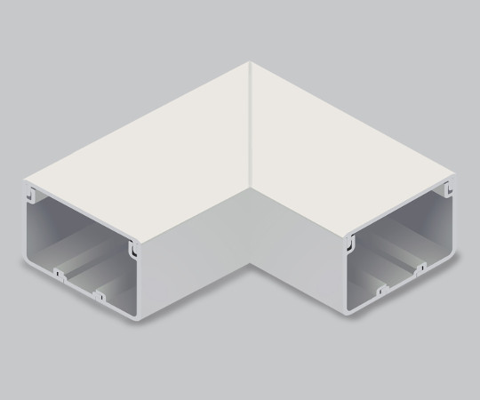 エムケーダクト付属品　平面マガリ　8号150型　クリーム