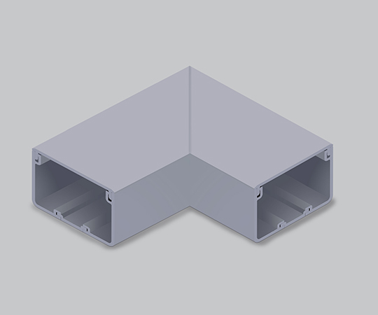 エムケーダクト付属品　平面マガリ　7号　グレー