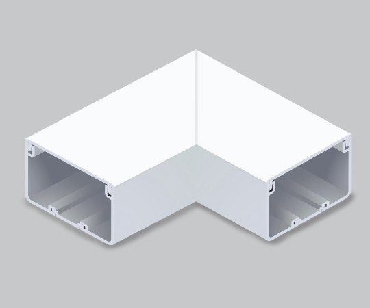エムケーダクト付属品　平面マガリ　8号　ホワイト